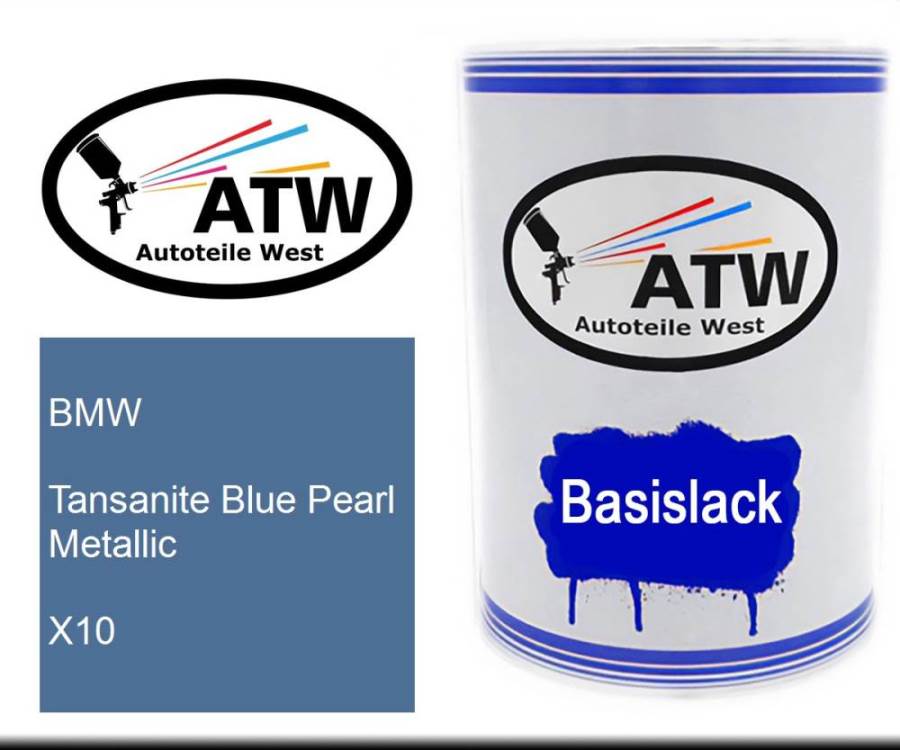 BMW, Tansanite Blue Pearl Metallic, X10: 500ml Lackdose, von ATW Autoteile West.